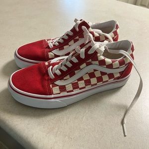 Red checkered vans